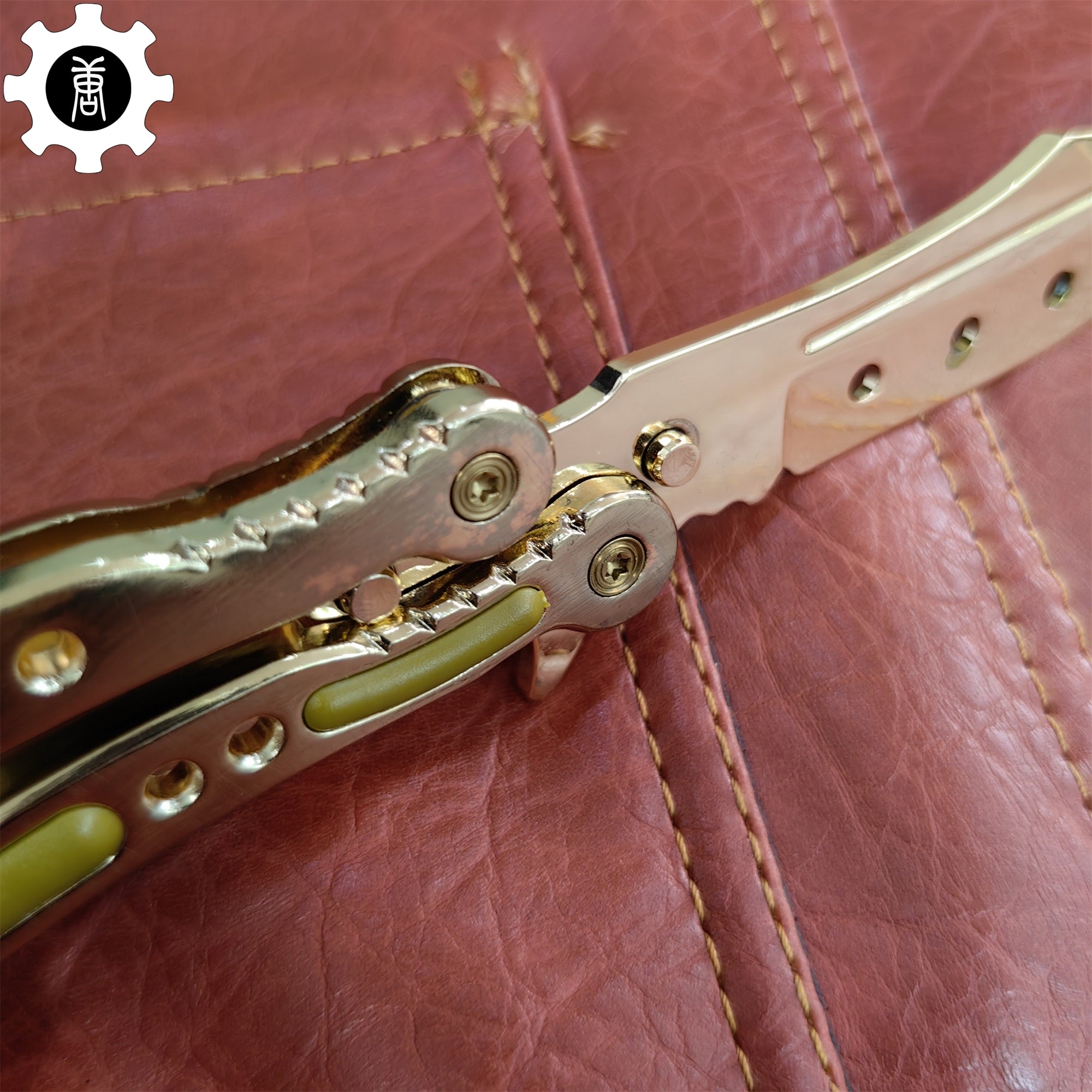 Golden Balisong Metal Butterfly Knife Game Prop - Tophatter Daily Deals