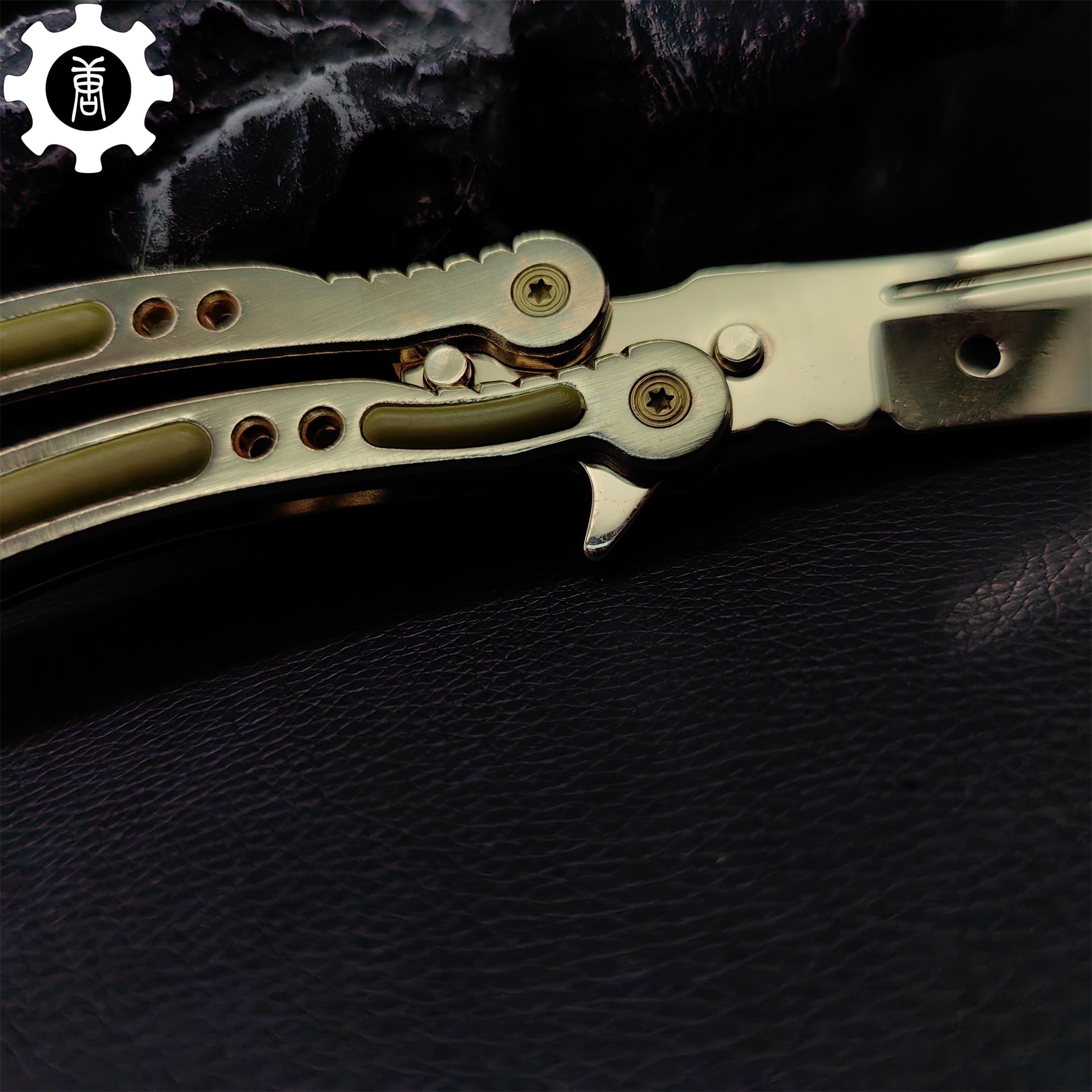 Golden Balisong Metal Butterfly Knife Game Prop - Tophatter Daily Deals