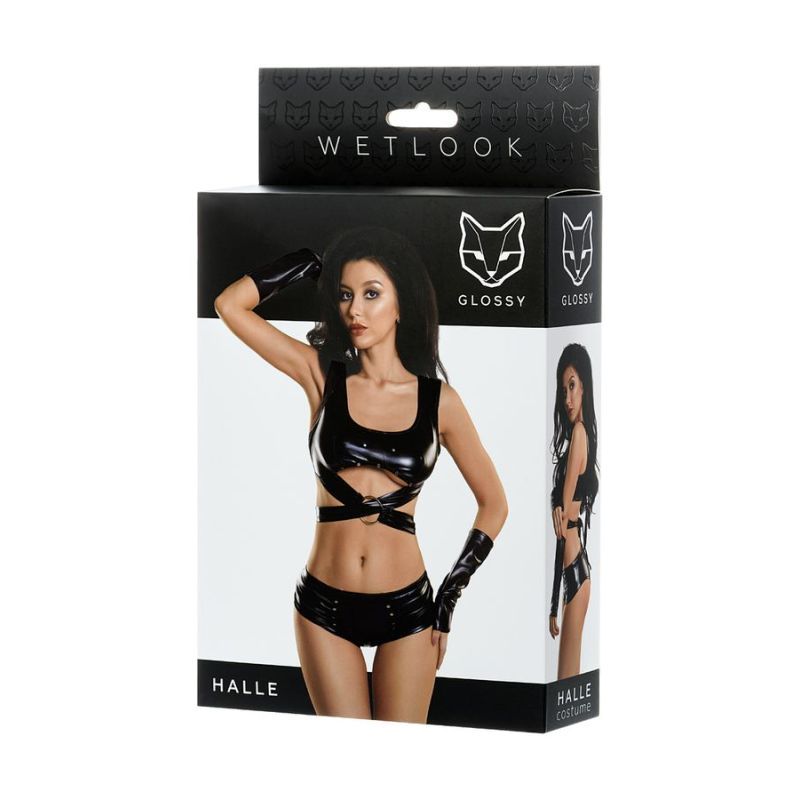 Glossy Wetlook 3 Pc Set Halle in Sizes S to L > Clothes > Womens Latex - Tophatter Daily Deals