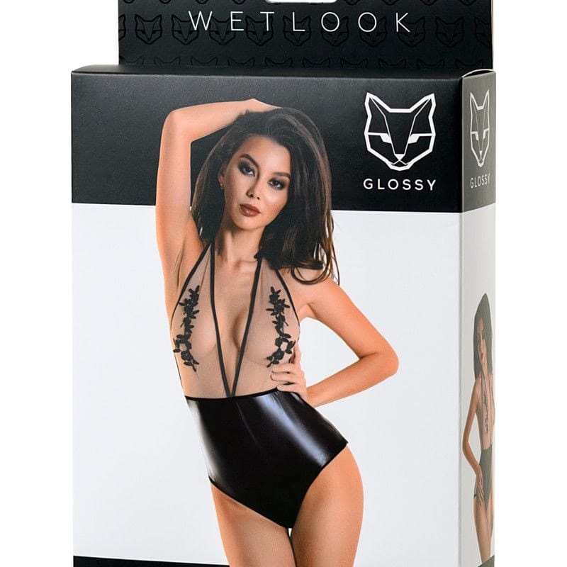 Glossy Wetlook Bodysuit Kiara in Small Medium Large > Clothes > Bodies and Playsuits - Tophatter Daily Deals