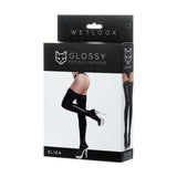 Glossy Wetlook Stockings w Lace Insert Eliza > Clothes > Womens Latex - Tophatter Daily Deals