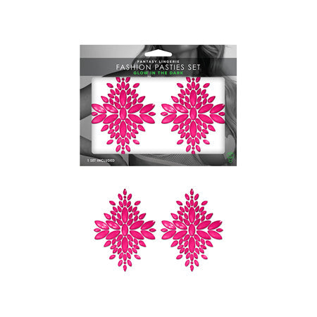 Glow In The Dark Neon Pink Crystal Jeweled Pasties - Tophatter Daily Deals