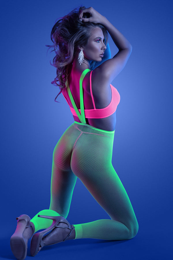 Glow Come Alive Bralette, G-String & Suspender Stockings - Tophatter Daily Deals
