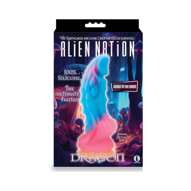 Glow Dragon 9 in. Silicone Dildo - Tophatter Daily Deals