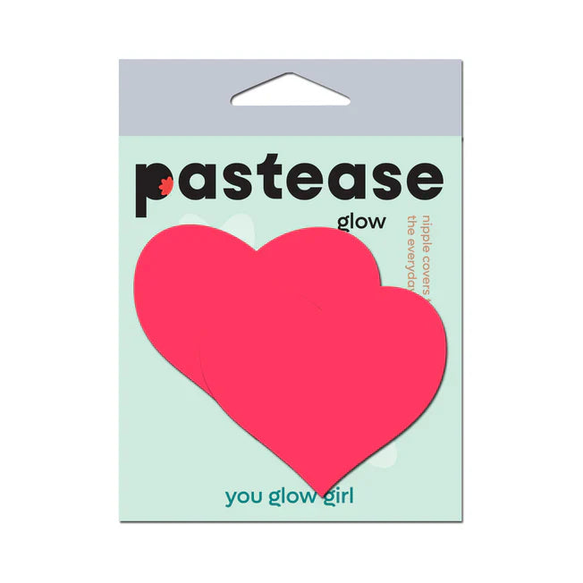 Neon Pink Glow In The Dark Heart Pasties - Tophatter Daily Deals
