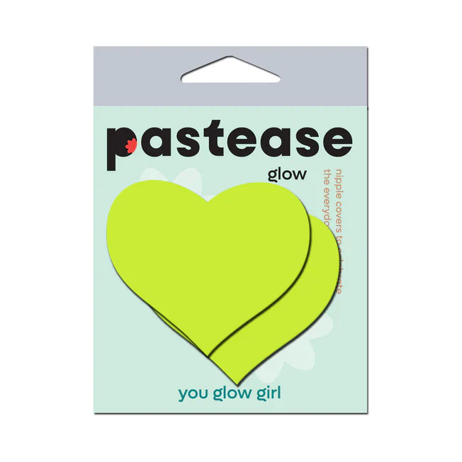 Neon Yellow Glow In The Dark Heart Pasties - Tophatter Daily Deals