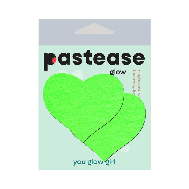 Neon Green Glow In The Dark Heart Pasties - Tophatter Daily Deals