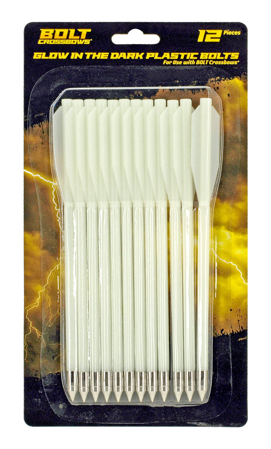 Crossbow Glow In The Dark Hunting Bolts 12-pc Metal Tip - Plastic Crossbow - Tophatter Daily Deals