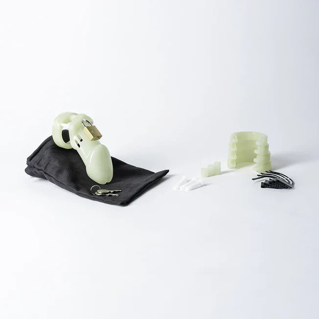 CB-6000 3.5" Glow In The Dark Chastity Cage Kit - Tophatter Daily Deals