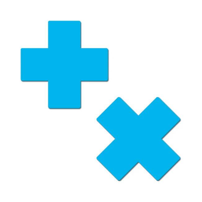Turquoise Glow In The Dark Cross Pasties - Tophatter Daily Deals