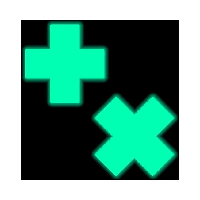 Turquoise Glow In The Dark Cross Pasties - Tophatter Daily Deals