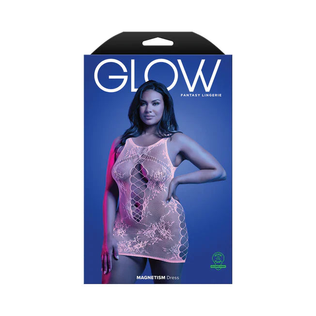 Glow Magnetism Pink Lace Knit Dress - Queen Size - Tophatter Daily Deals