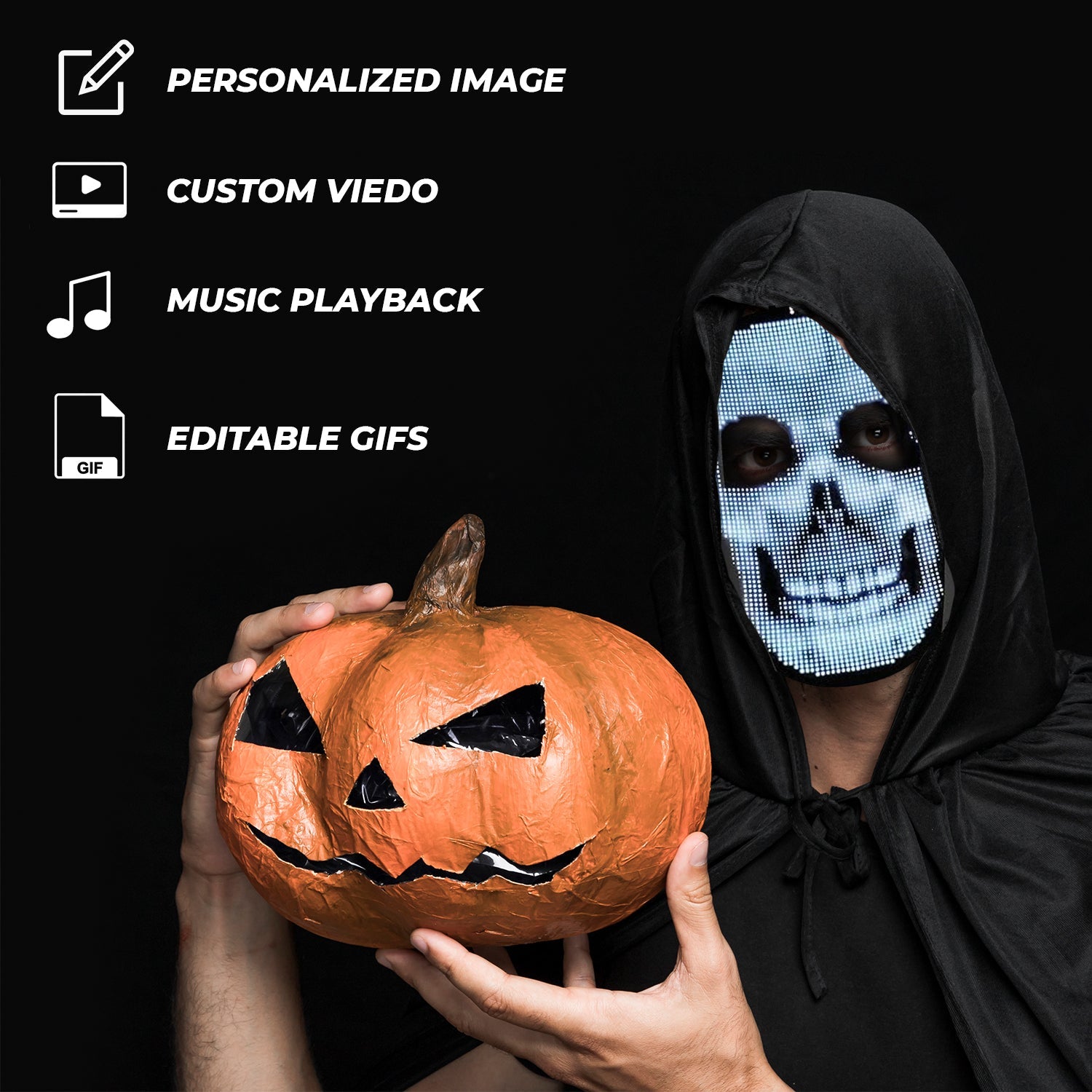 LED Halloween Mask – Glowing Light Up Purge Mask for Costume & Party Cosplay Led halloween mask - Tophatter Daily Deals