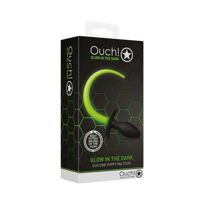 Neon Green Glow In The Dark Puppy Tail Plug - Tophatter Daily Deals