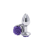 Rear Assets Rose Small (Purple) – 7.6 cm Metal Butt Plug > Anal Range > Jewel Butt Plugs - Tophatter Daily Deals