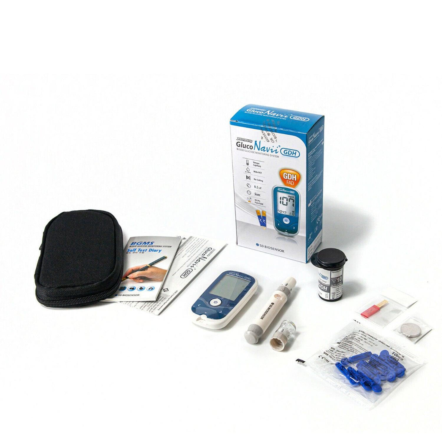 Best Glucose Monitor UK - Blood Sugar Meter Glucose Monitor Starter Testing Kit for Diabetes Personal Care - Tophatter Daily Deals