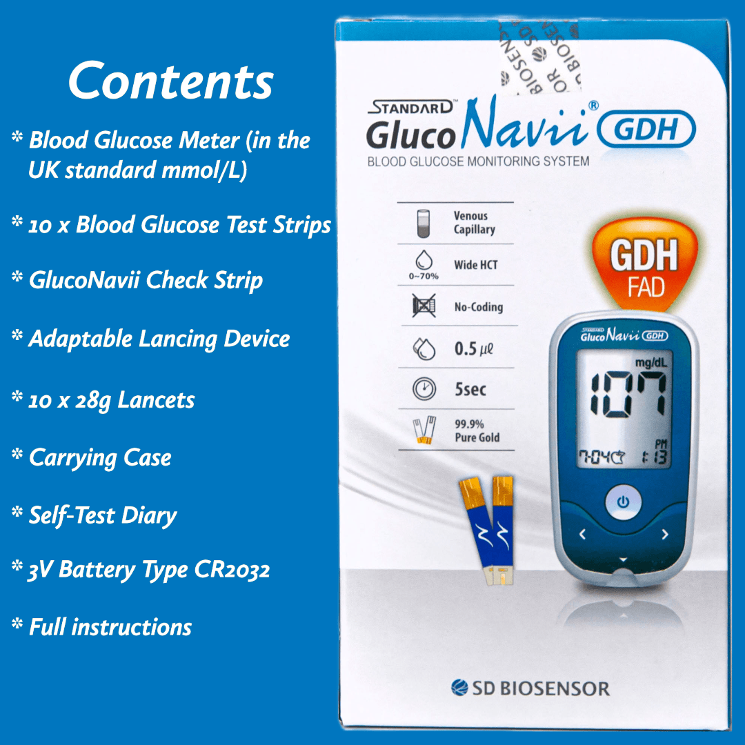 Best Glucose Monitor UK - Blood Sugar Meter Glucose Monitor Starter Testing Kit for Diabetes Personal Care - Tophatter Daily Deals