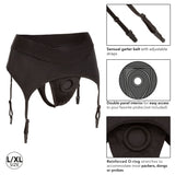 Boundless Black Thong with Garter Harness for L/XL Comfort > Dildos > Strap On Harnesses - Tophatter Daily Deals