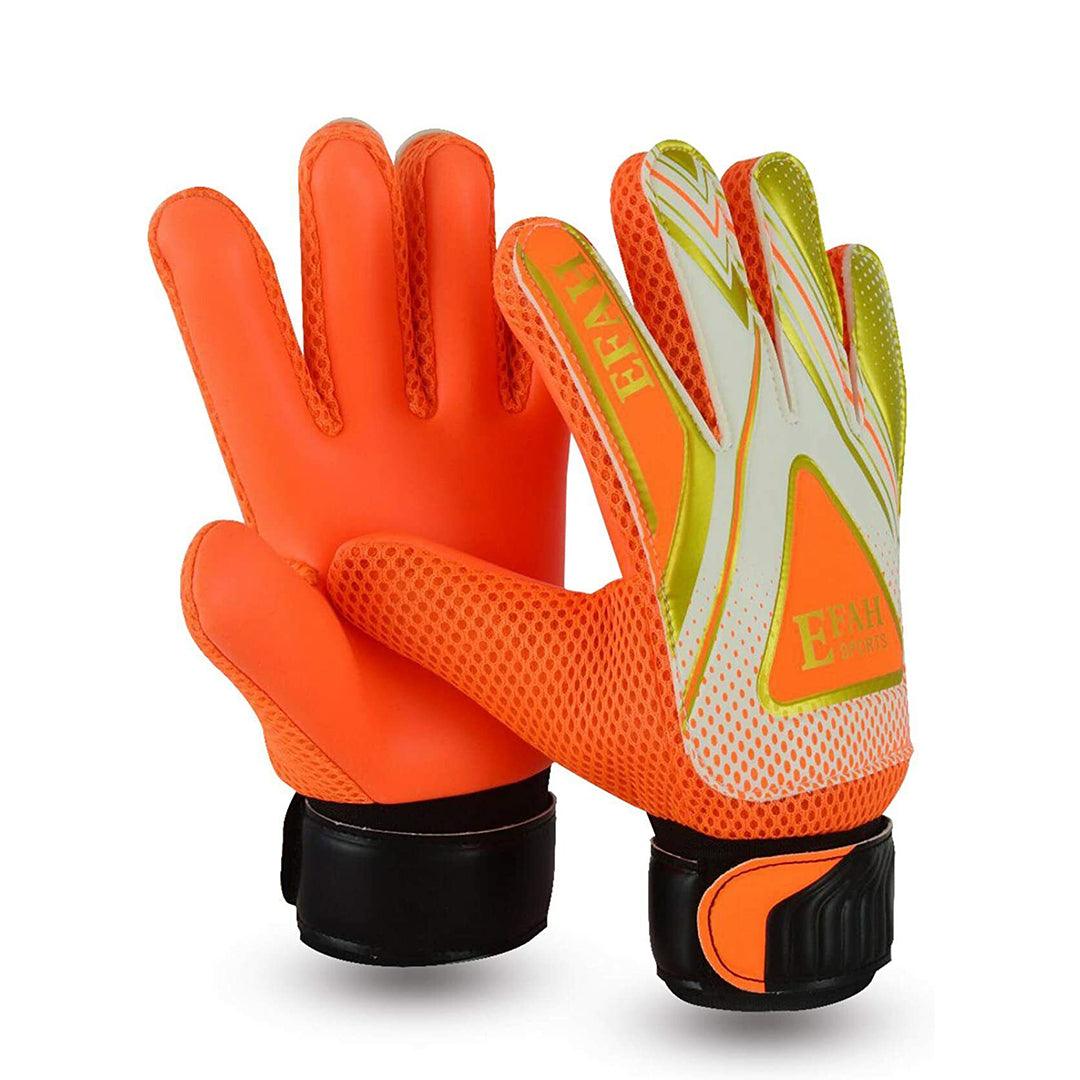 Goal Keeping Gloves - Junior Footballer Goalkeeper Gloves - Soccer Goalie Glove Orange For Kids Boys Soccer - Tophatter Daily Deals