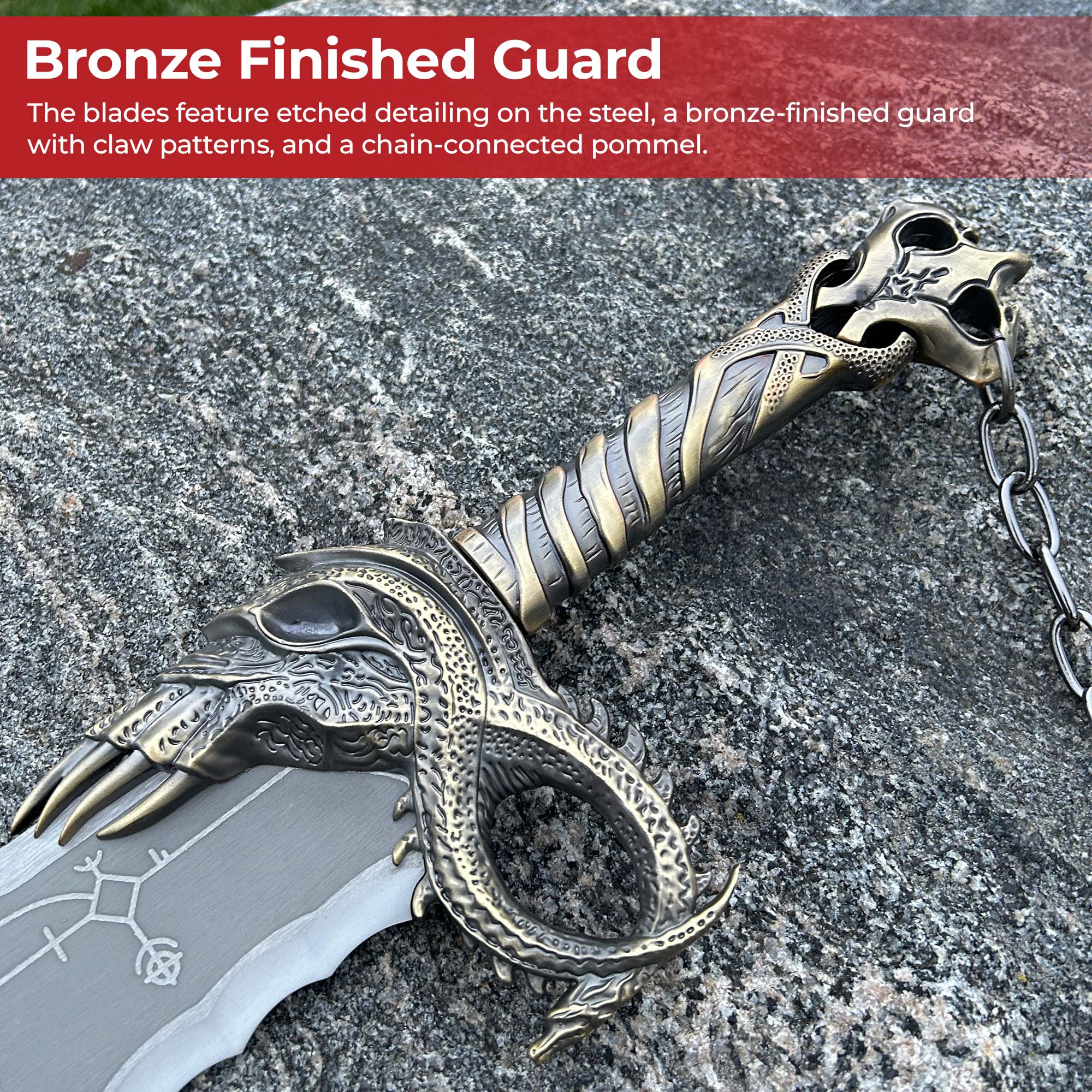 God of War Blades of Chaos with Plaque Swords - Tophatter Daily Deals