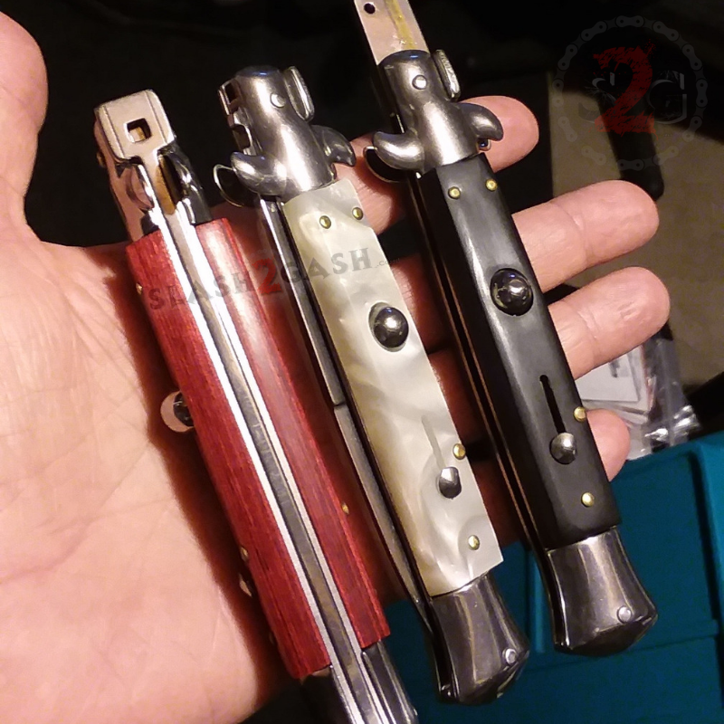 Godfather Stiletto Automatic Knife Classic Switchblade - asst. Colors Knife-Auto - Tophatter Daily Deals