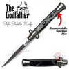 Godfather Stiletto Automatic Knife Classic Switchblade - asst. Colors Black Marble (Removable Spring Pin) Knife-Auto - Tophatter Daily Deals