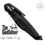 10" Grande Godfather Stiletto Automatic Knife - Rainbow White Knife-Auto - Tophatter Daily Deals