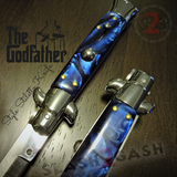 Godfather Stiletto Knife Italian Style Automatic Classic Switchblade Knife-Auto - Tophatter Daily Deals