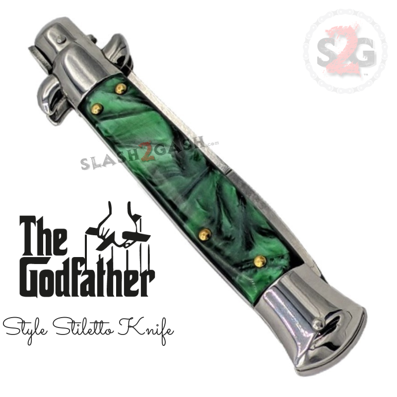 Godfather Stiletto Knife Italian Style Automatic Classic Switchblade Knife-Auto - Tophatter Daily Deals