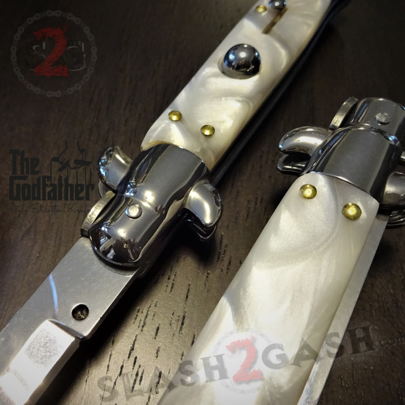 Godfather Stiletto Knife Italian Style Automatic Classic Switchblade Knife-Auto - Tophatter Daily Deals