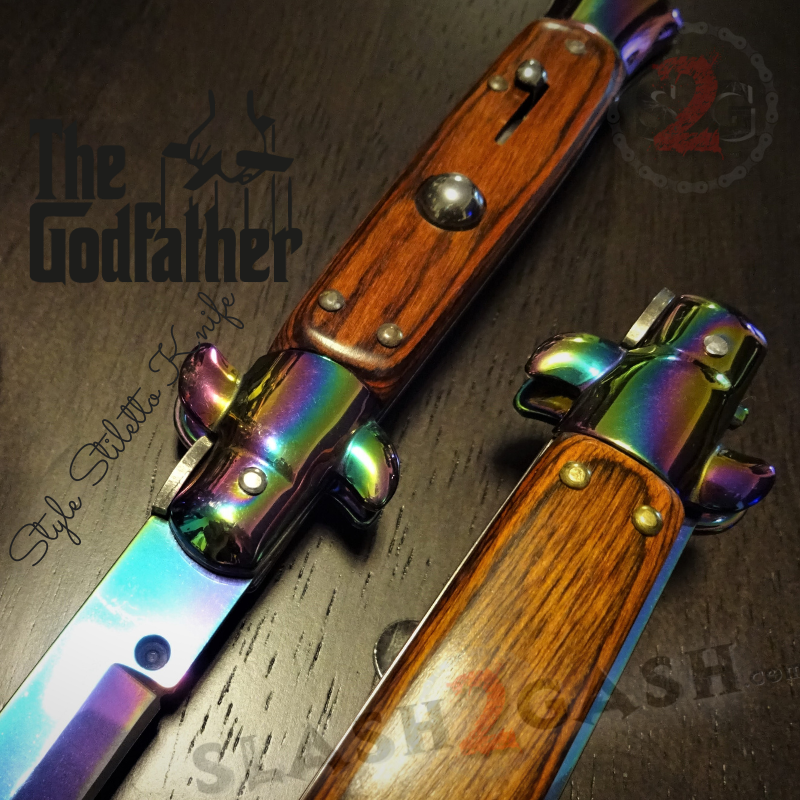 Godfather Stiletto Knife Italian Style Automatic Classic Switchblade Knife-Auto - Tophatter Daily Deals