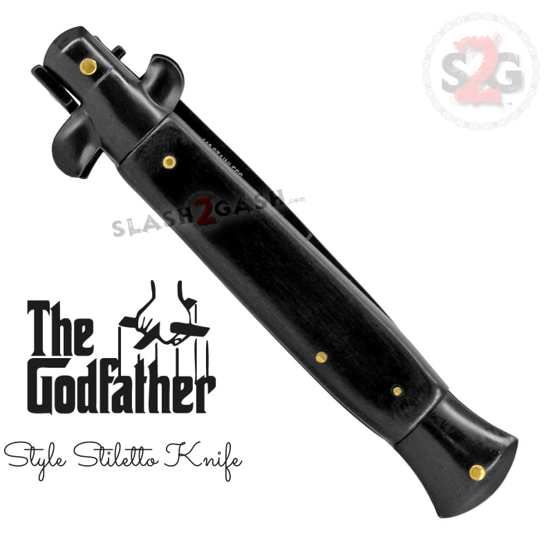 Godfather Stiletto Knife Italian Style Automatic Classic Switchblade Knife-Auto - Tophatter Daily Deals