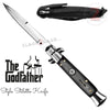 Godfather Stiletto Automatic Knife Classic Switchblade - asst. Colors Black Wood Knife-Auto - Tophatter Daily Deals