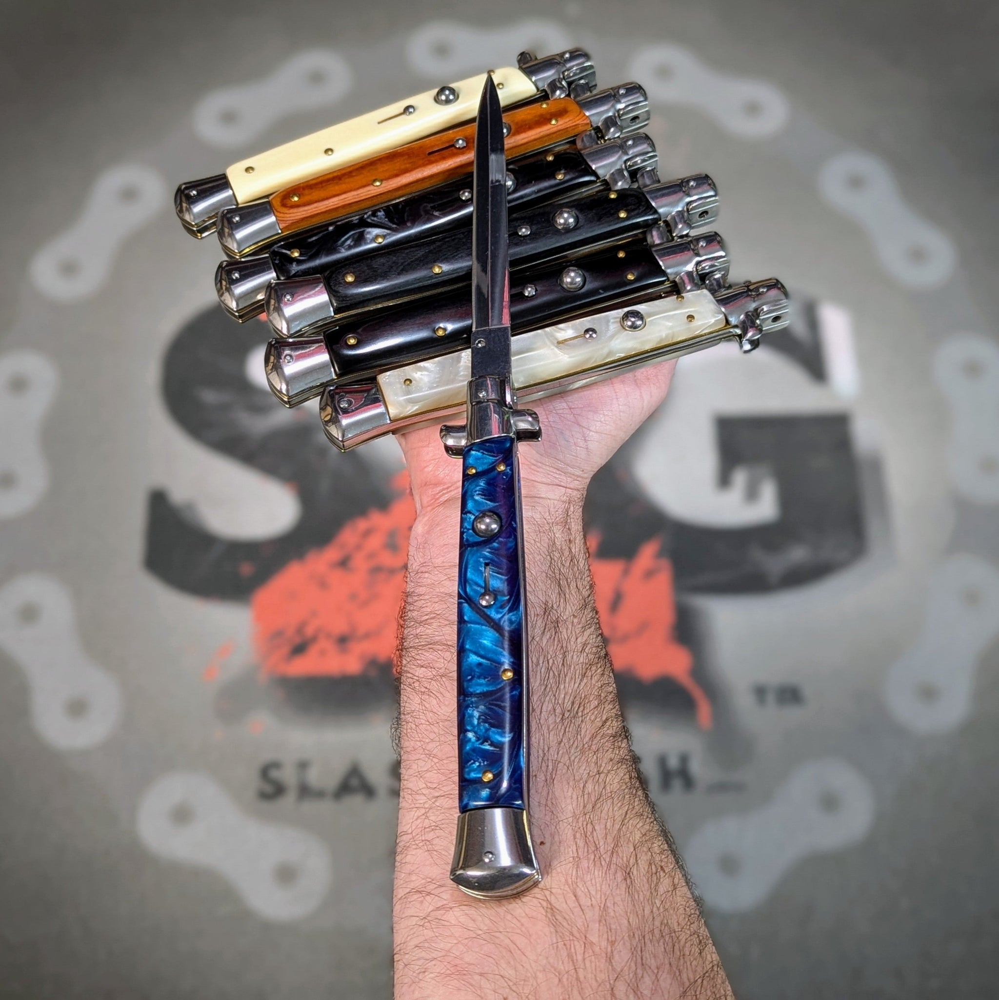 13" Ginormous Godfather Stiletto Automatic Knife - Asst. colors Knife-Auto - Tophatter Daily Deals