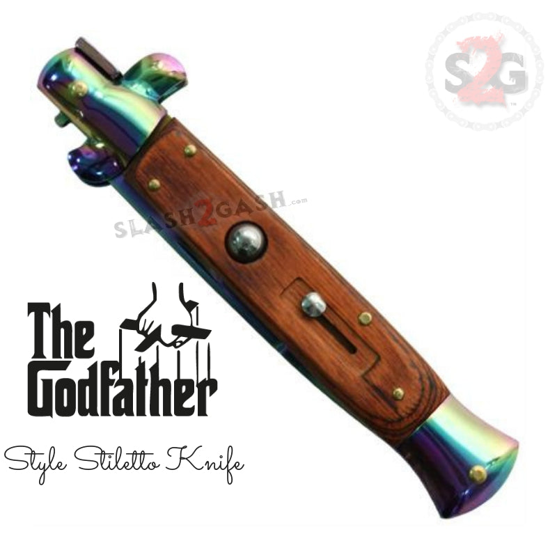 Godfather Stiletto Automatic Knife Classic Switchblade - asst. Colors Knife-Auto - Tophatter Daily Deals