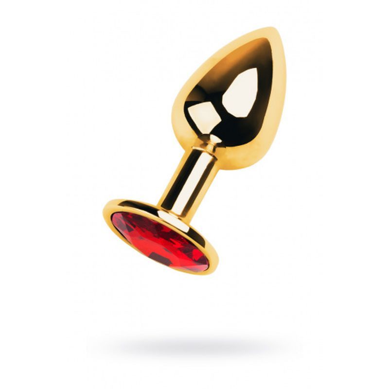 Gold Metal Anal Plug with Red Ruby Gem Small > Anal Range > Jewel Butt Plugs - Tophatter Daily Deals