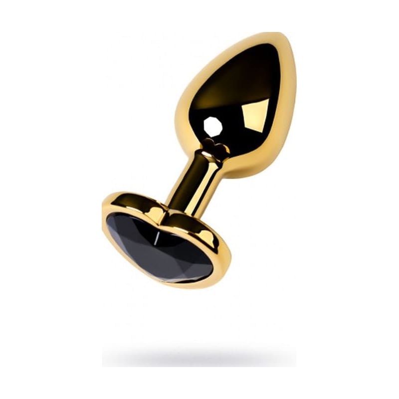 Gold Metal Anal Plug with Tourmaline Heart Crystal Small > Anal Range > Jewel Butt Plugs - Tophatter Daily Deals