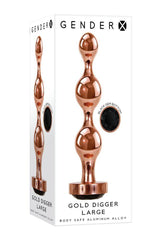 Gender X - Gold Digger Large Butt Plug - Rose Gold Sex Toy - Tophatter Daily Deals