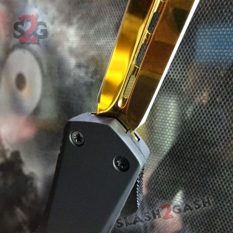 Gold Recon OTF Knife D/A Carbon Fiber Switchblade *Limited Edtition* Knife-OTF - Tophatter Daily Deals