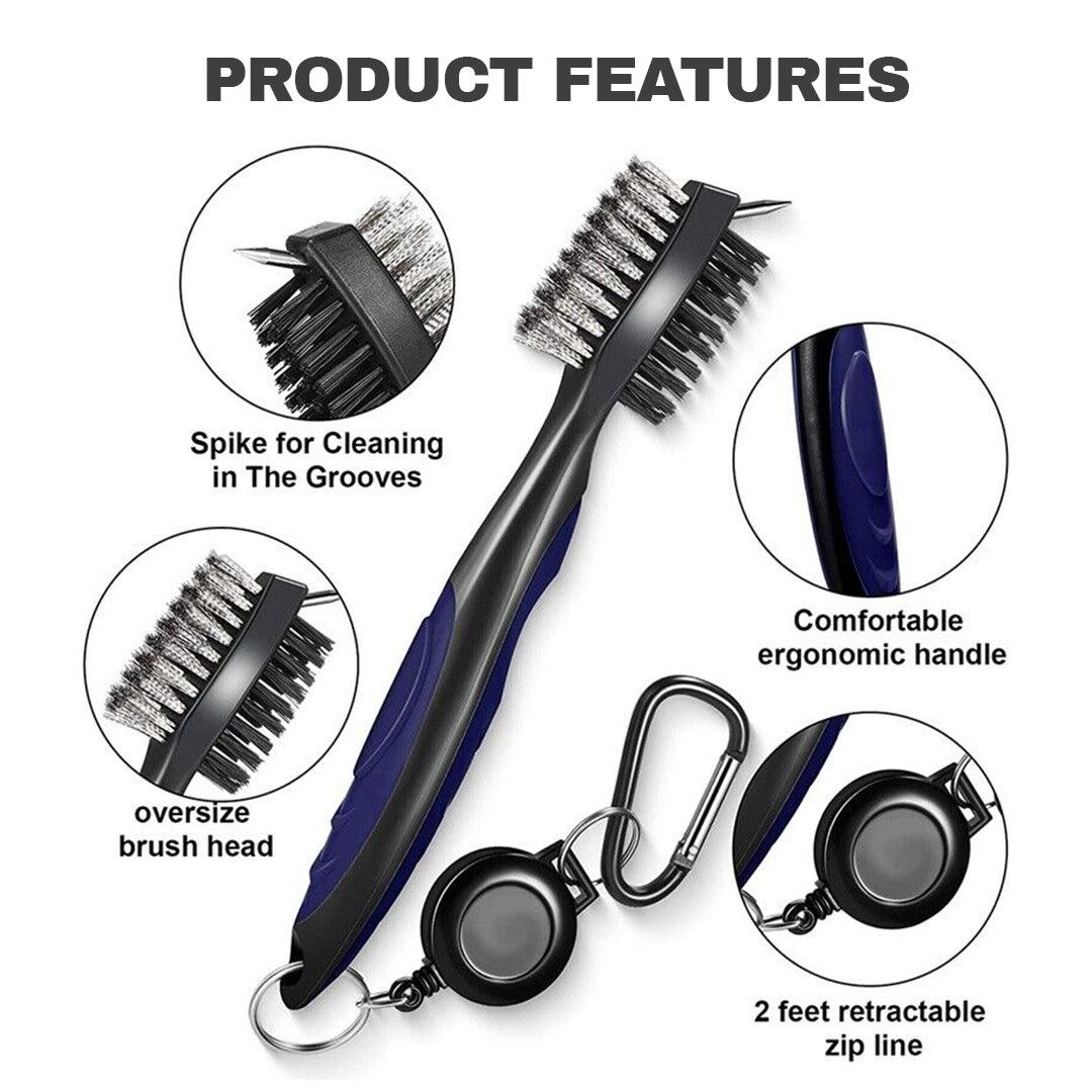 Golf Club Cleaners - Golf Club Brush Cleaning Tool Groove Cleaner Hook To Bag For Iron Wood Clubs Golf - Tophatter Daily Deals