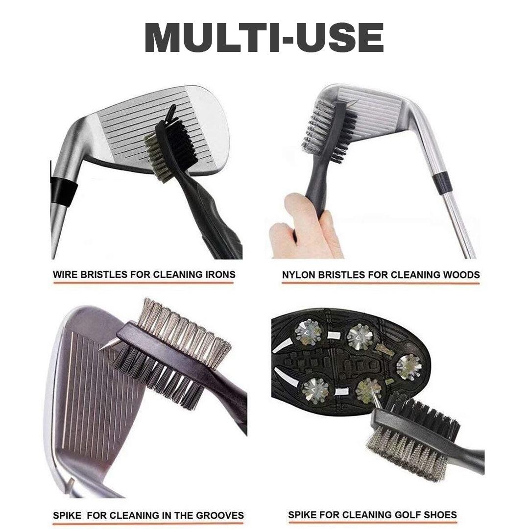 Golf Club Cleaners - Golf Club Brush Cleaning Tool Groove Cleaner Hook To Bag For Iron Wood Clubs Golf - Tophatter Daily Deals