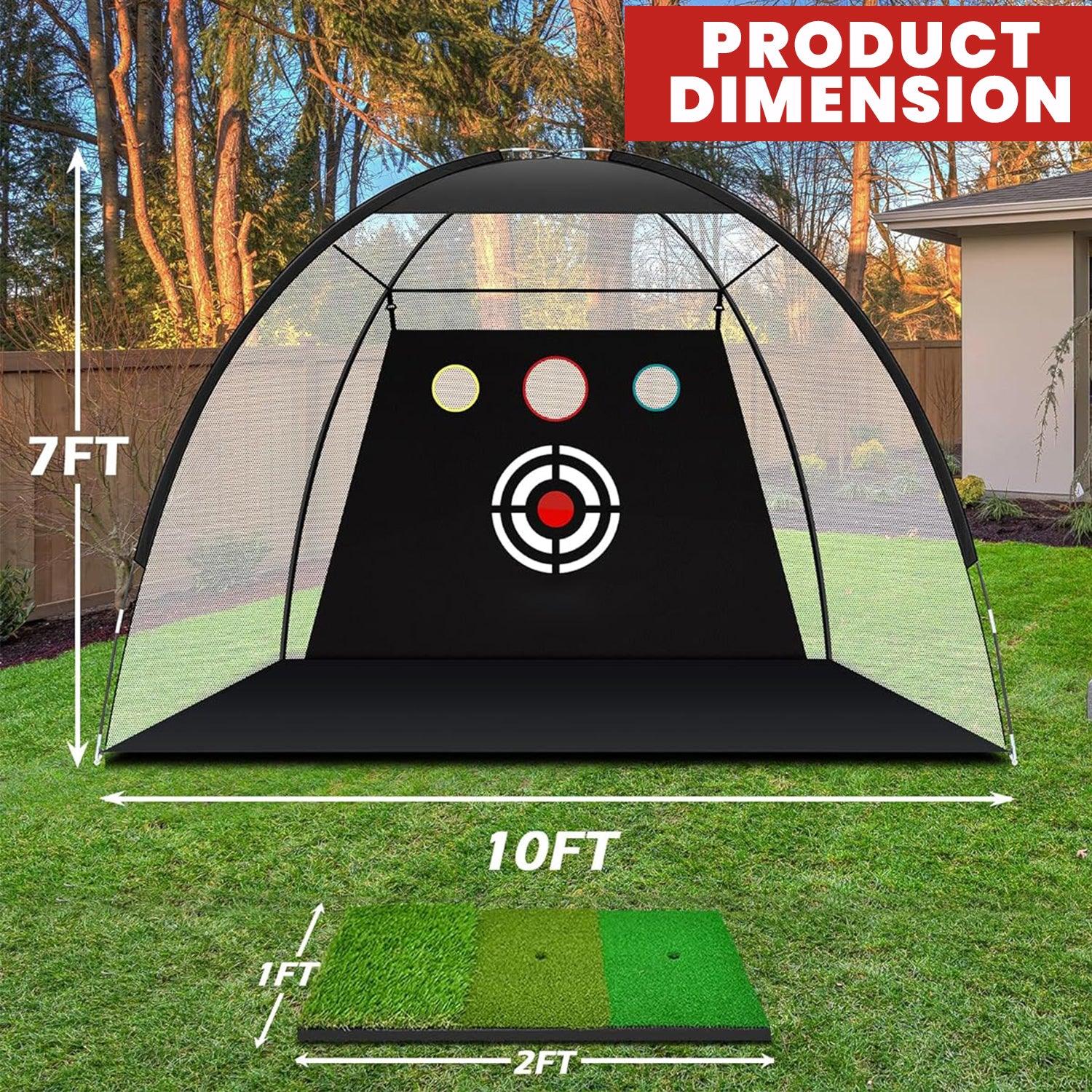 Golf Hitting Net - 2M Large Golf Practice Net Hitting Nets Driving Netting Chipping Cage Training Sports - Tophatter Daily Deals