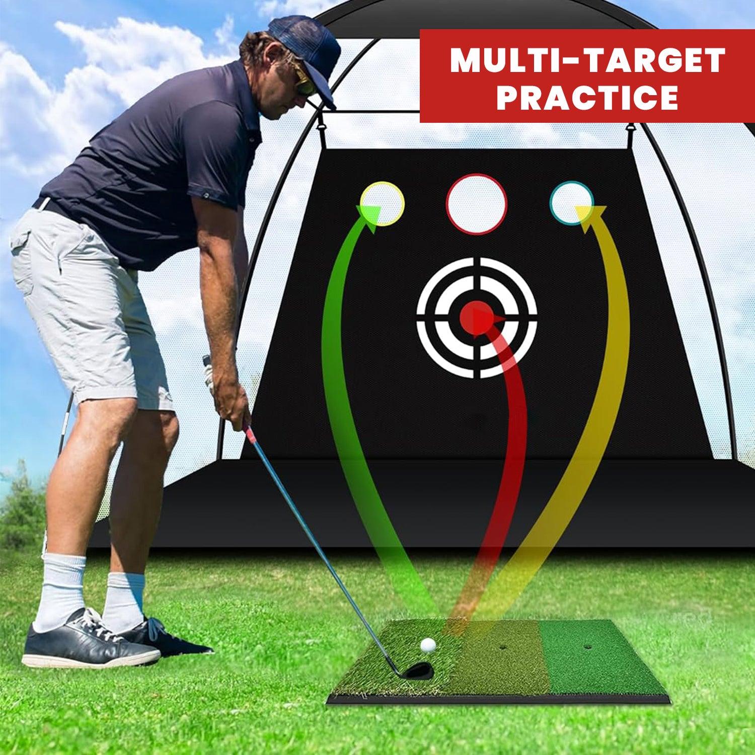 Golf Hitting Net - 2M Large Golf Practice Net Hitting Nets Driving Netting Chipping Cage Training Sports - Tophatter Daily Deals