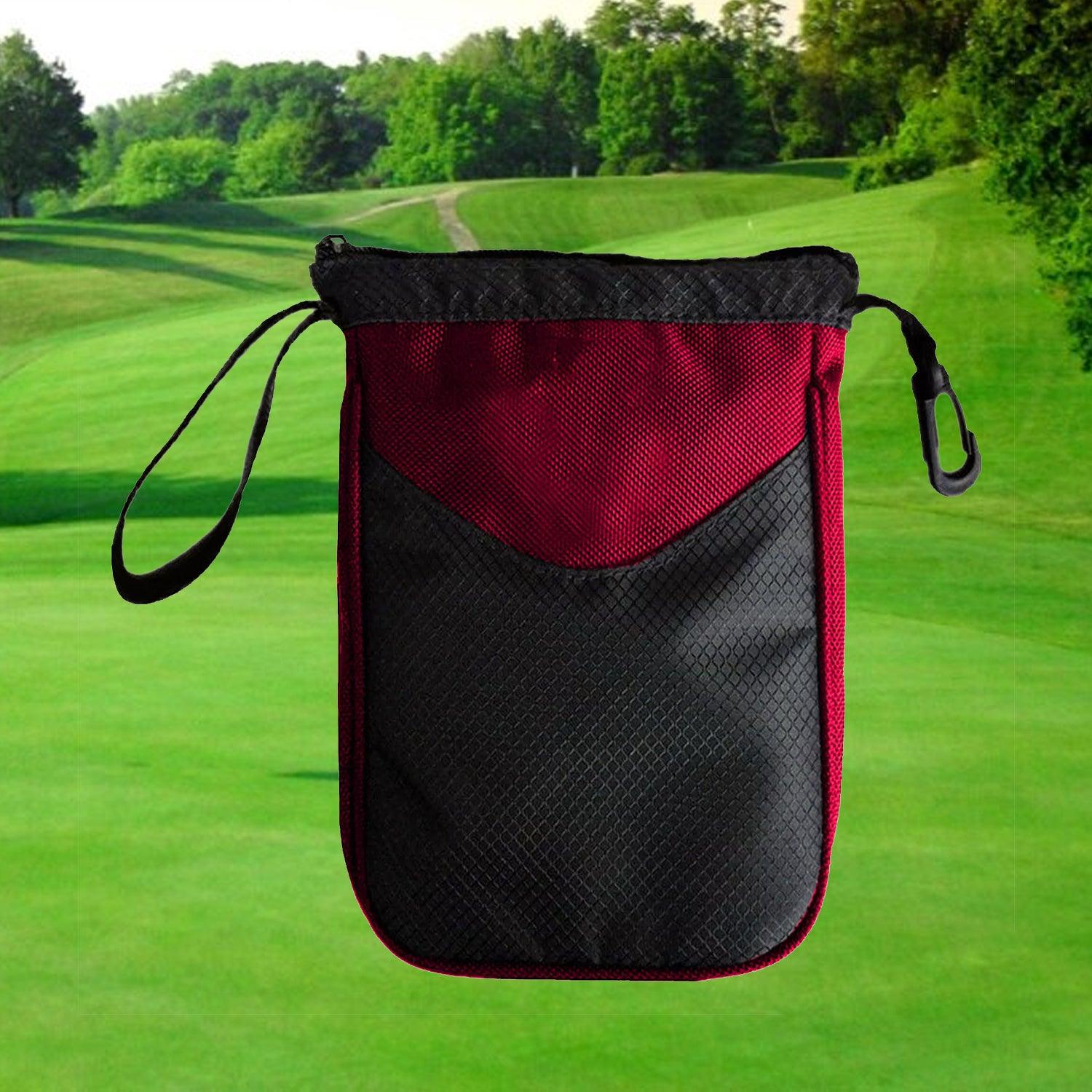 Golf Ball Bag - Multi-pocket Golf Ball Storage Pouch Bag Clip Valuable Golf Tee Pouch Bag Holder Red Sports & Outdoor - Tophatter Daily Deals