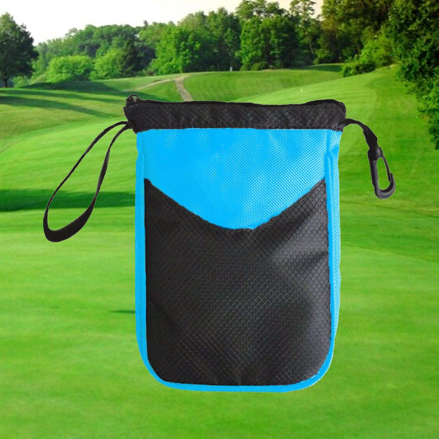 Golf Ball Bag - Multi-pocket Golf Ball Storage Pouch Bag Clip Valuable Golf Tee Pouch Bag Holder Sky Blue Sports & Outdoor - Tophatter Daily Deals