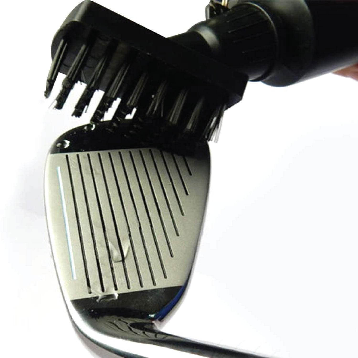 Golf Club Cleaning Brush - Golf Club Brush Groove Cleaner with Built-in Water Spray & Retractable Keychain Golf - Tophatter Daily Deals