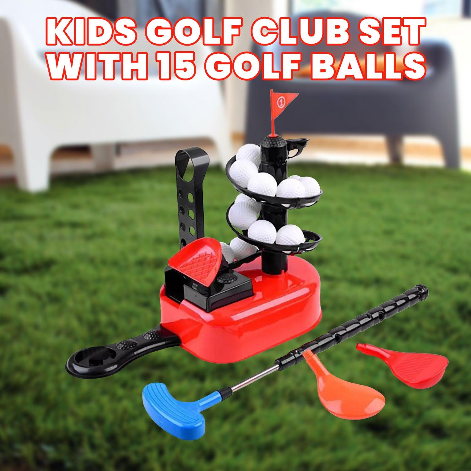 Childs Golf Set - Kids Golf Club Set with 15 Golf Balls Clubs Equipment Apparel & Accessories - Tophatter Daily Deals