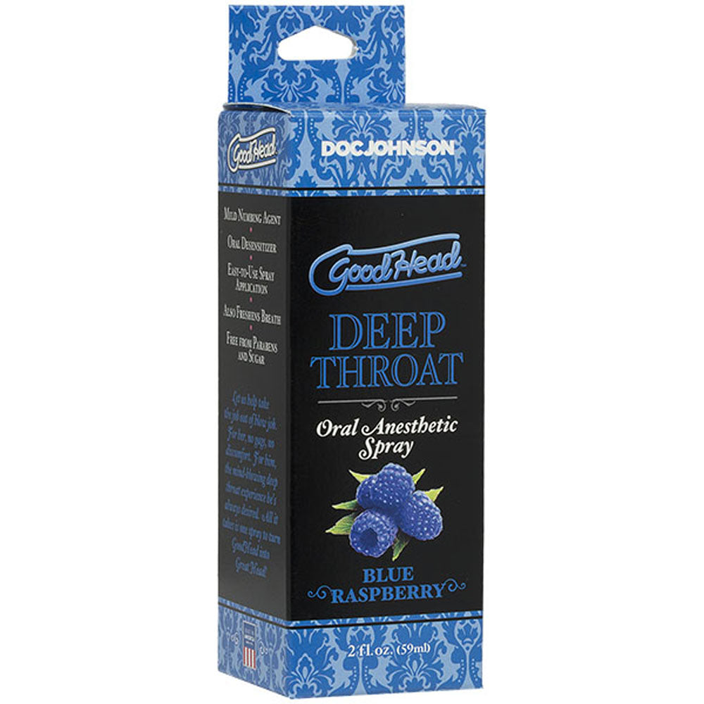 GoodHead Deep Throat Spray Raspberry – Desensitizing Spray > Lube > Oral Gels & Sprays - Tophatter Daily Deals