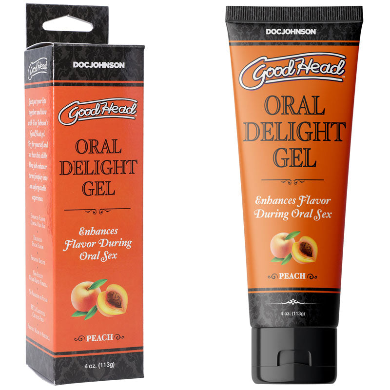 Goodhead Oral Delight Gel Peach Flavored (120 ml) – Edible Personal Lubricant > Lube > Oral Gels & Sprays - Tophatter Daily Deals
