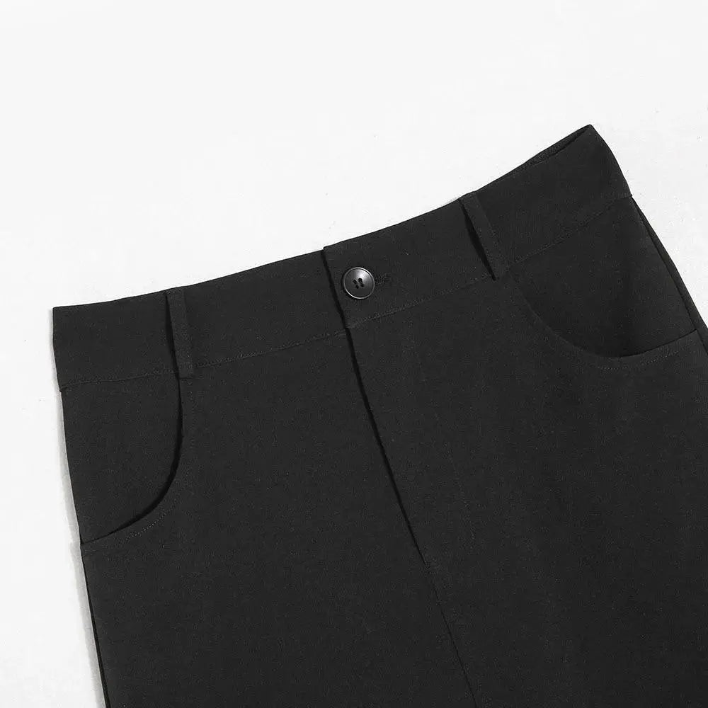 Goth Dark Elegant Mall Gothic Trumpet Women Midi Skirts Grunge High Waist Split Sexy Club Long Skirt Slim Party Streetwear - Tophatter Daily Deals